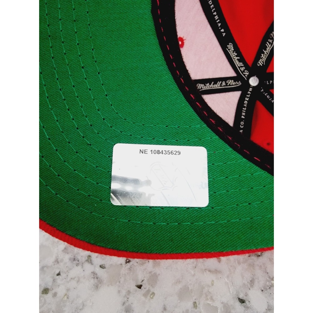 Mitchell & Ness New York Rangers Vintage NHL Snapback Hat Red Flat Brim Cap - Picture 13 of 15